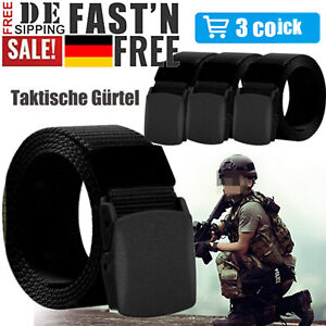 3× Herren Armee Militär Waistband Taktischer Gürtel Tactical Belt Nylon Schnalle