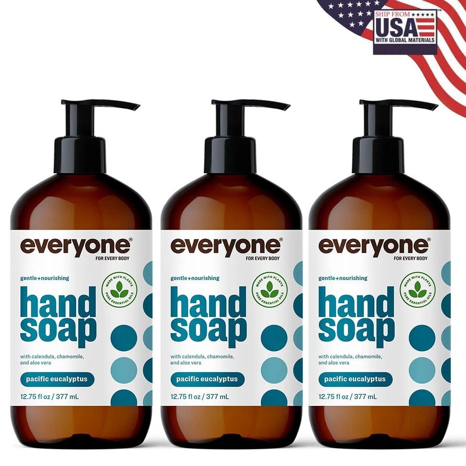 Everyone Liquid Hand Soap, 12.75 Ounce (Pack of 3), Pacific Eucalyptus, Plant... - Image 1 of 4