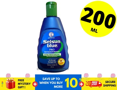 SELSUN BLUE Pro Anti-Schuppen Shampoo extra feuchtigkeitsspendend 200ML - Bild 1 von 4