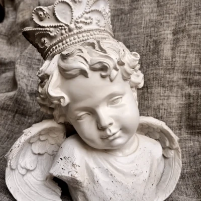 Molde de ángel de 8,7 pulgadas resina, yeso, jabón, molde de vela 80-9 Foto 1 de 2