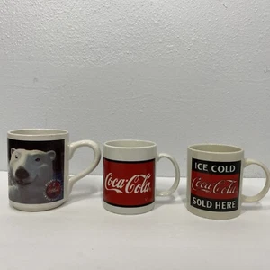 Lot of 3 Coca Cola/Coke Collectibles ceramic mugs - Gibson Brand - Picture 1 of 14