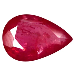 1,20 quilates en forma de pera de primera categoría (9 x 6 mm) piedra zafiro rojo rosado genuina - Imagen 1 de 1