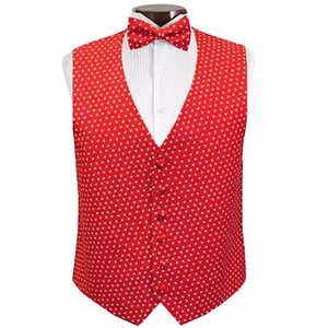 Hearts Tuxedo Vest and Bowtie - Picture 1 of 5