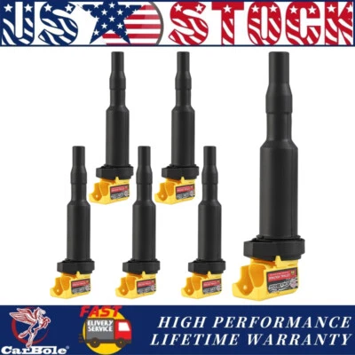 6 Ignition Coils Pack for BMW X1 X3 X5 X6 M3 M5 M6 Z3 Z4 UF592 12137562744 DOHC - Image 1 of 4