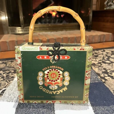 Cartera caja de cigarros robusta macanudo verde vintage Foto 1 de 4