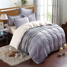 2020 New Winter Bedding Set AB Side Duvet Cover Flannel Wool Flat 3/4 Piece Top
