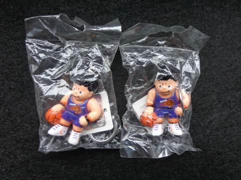 VINTAGE NBA Phoenix Suns L'IL Brat Basketball Players KEYCHAINS 2 Pc. Lot Cover
