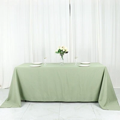 90x132-Inch RECTANGULAR Polyester Tablecloths Reception Catering Wedding Party - Image 1 of 2