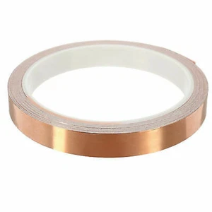 Single Conductive Coppers Foil Tape 1- 50M Shielding Conductive Adhesive Tapes - Picture 1 of 15