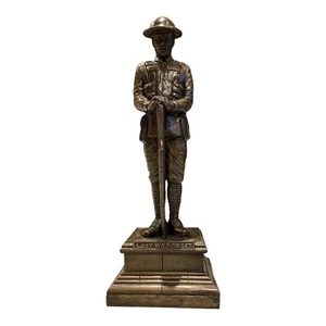 Soldier Figure 30cm Cold Cast Bronze WW1 Handcrafted WW2 Lest We Forget - Picture 1 of 14
