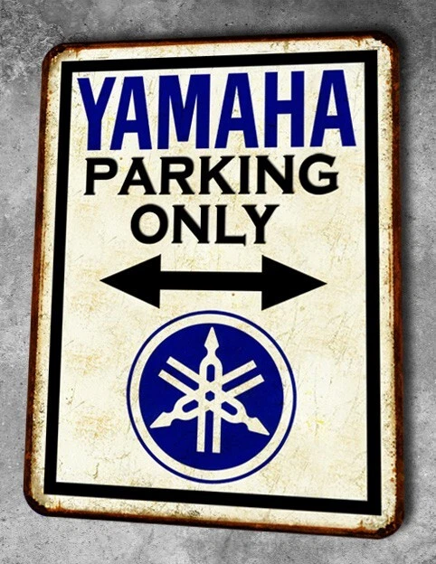 Vintage Yamaha Parking Only Metal Plate - Image 1 of 1