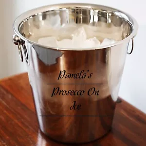 Cubo de Hielo Personalizado Crea Propio Diseño y Añade Vasos Bebidas Fiesta Enfriador - Imagen 1 de 16
