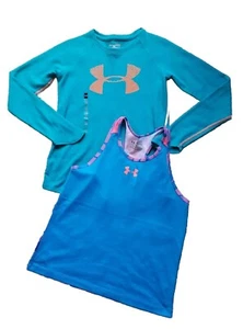 Under Armour Tennis Running Athletic Tank Top Shirts Girl's Size L/XL (Lot of 2) - Picture 1 of 10