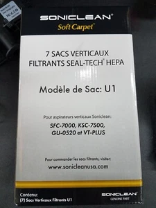 Box of 7 Soniclean U1. SUF-0520 HEPA Filter Bags , VT Plus & Galaxy Uprights - Picture 1 of 2