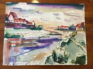 Karlsruher Künstlerin Maria Helwig - Aquarell - Bild 1 von 2