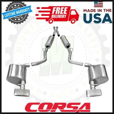 Puntas CORSA 2,5 pulgadas Cat-Back GTX2 | Se adapta a Dodge Challenger RT 2011-2014 5,7 L Foto 1 de 4