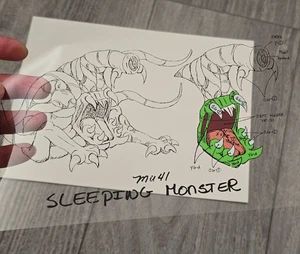 Vintage Animation Production Cel SLEEPING MONSTER Creature MU41 Cartoon Art - Bild 1 von 5