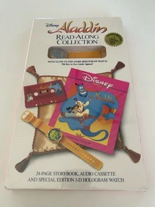 Vintage Disneys Aladdin Read Along Book 90s Cassette Tape Sealed with bonus item - Picture 1 of 2