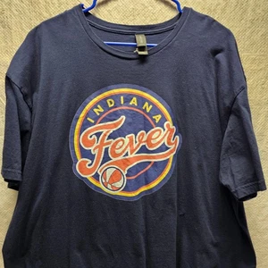 Mens Indiana Fever T Shirt Size 2XL Blue Short Sleeve Basketball WNBA Logo - Picture 1 of 7