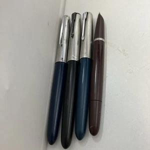 Lot Of 4 Parker Fountain Pens One Missing Cap Read Description For Parts/Repair - Picture 1 of 16