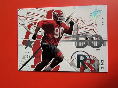 RYAN SIMS Rookie Card #234/1500 - 2002 Upper Deck SPx Rookies #120 - Image 1 of 2