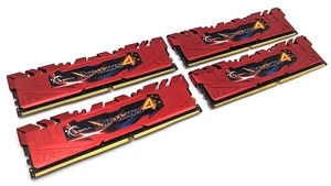 G.SKILL Ripjaws 4 16GB Kit (4x4GB) DDR4 2666 MHz PC4-21300 RAM F4-2666C15Q-16GRR - Picture 1 of 7