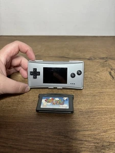 Nintendo Game Boy Micro Silver Handheld System with Super Mario Advance - Picture 1 of 12