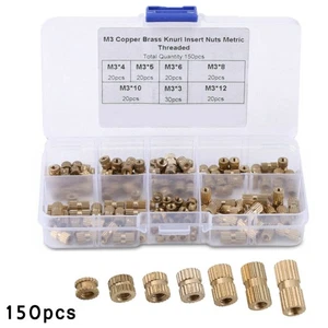 Nut Set Supplies 3mm-12mm Accessories 150pcs Assortment Brass Equipment - Picture 1 of 12