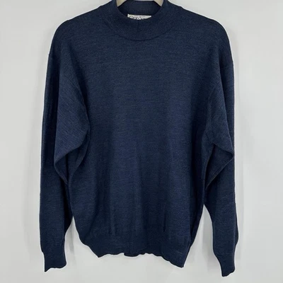 Gran Sasso Men's Dark Blue Crewneck Sweater 100%Wool Made in Italy - Image 1 of 4