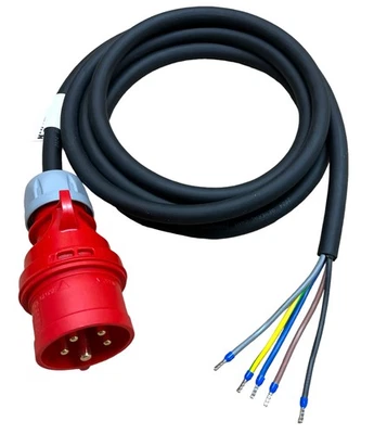 NWP Anschlussleitung Anschlußkabel 16A CEE-Stecker 3m Maschinen Geräte H07RN-F 5G2,5
