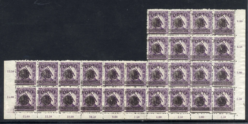 Romanian Hungary SERBIA 1919 TIMISOARA, Temesvar, Harvester 2F/30 block28 BLACK - Image 1 of 1