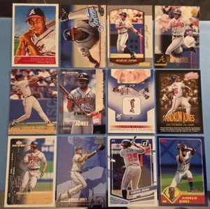 ANDRUW JONES 12 Card Lot Rated Rookie Inserts Atlanta Braves Collection HOF? - Picture 1 of 4