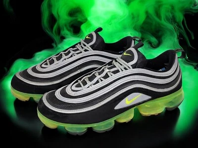 Nike Air Vapormax 97 Black Volt Silver Running Shoes Neon Men’s SIZE 11.5 - Image 1 of 4