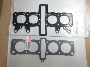 Yamaha FZ400 Cylinder Head / Base Gasket Set OEM 33M-11181-00 NOS 33M-11351-10 - Picture 1 of 17