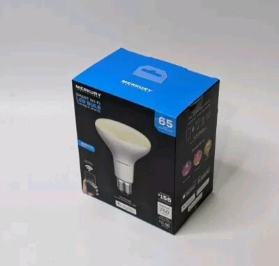 MERKURY INNOVATIONS - SMART WIFI LED BULB TUNABLE WHITE 65W, 750 Lumens (BR30) - Image 1 of 2