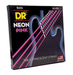 Cuerdas de bajo rosa neón DR NPB-50; medidores 50-110 - Imagen 1 de 4