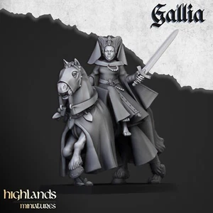 Damsel Of Gallia On Horse - Highlands Miniatures Gallia Army Hero
