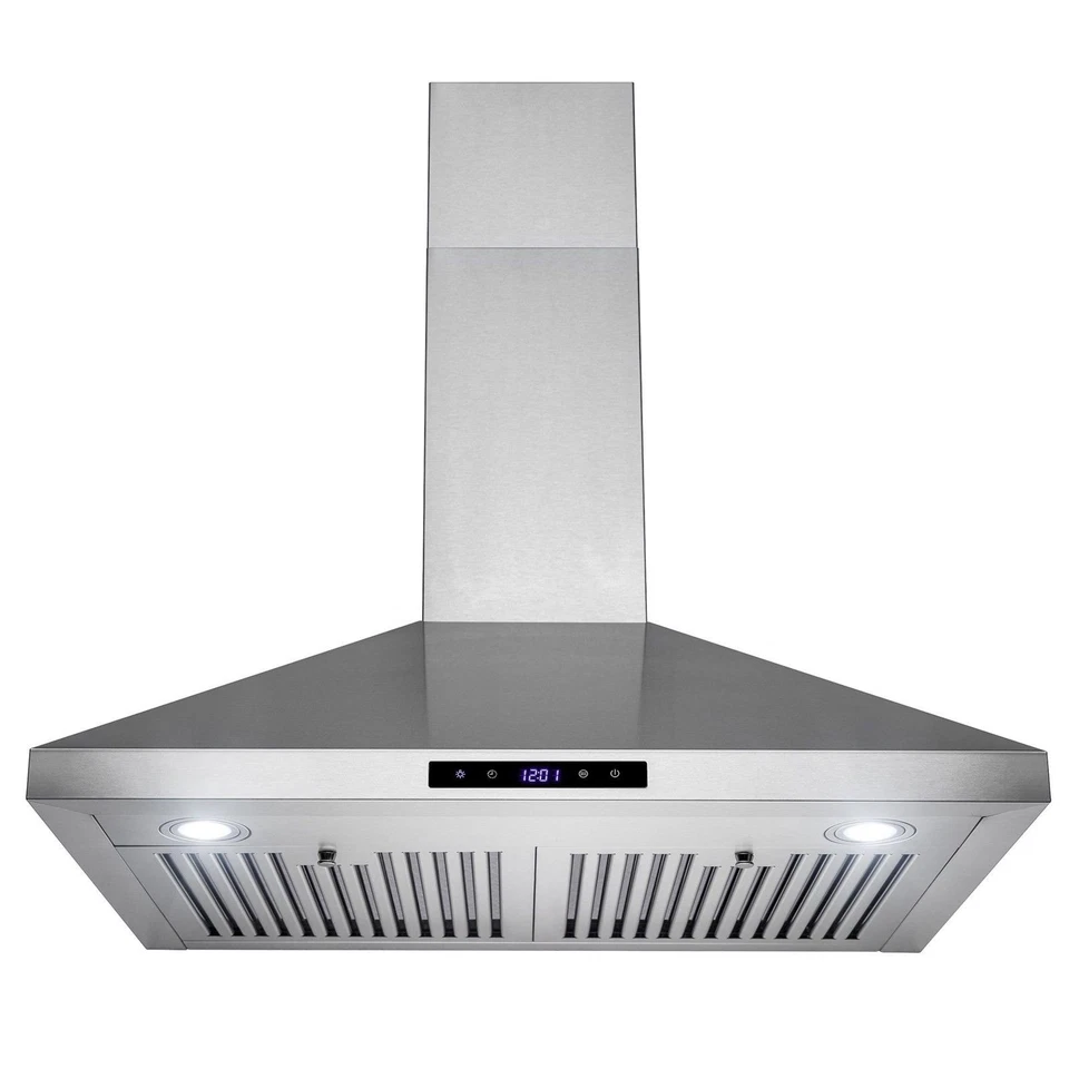 30" European Style Stainless Steel Range Firebird Mount Hood Vent Wall