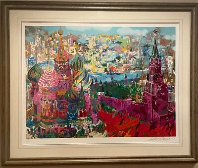 Serigrafía LeRoy Neiman, Panorama Cuadrado Rojo, LE Firmada y Numerada Foto 1 de 2