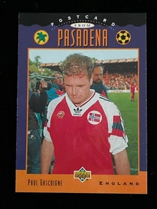 1994 Upper Deck Copa Mundial #UD5 Paul Gascoigne insertos inglés/alemán tarjeta de fútbol - Imagen 1 de 2