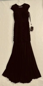 Terani Couture Women’s NWT Black Trumpet Prom Formal Evening Long Dress Sz 12 - Picture 1 of 14