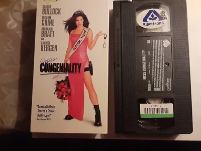 Miss Congeniality VHS 2001 Sandra Bullock Michael Caine Benjamin Bratt Movie - Image 1 of 4