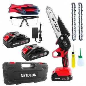 Mini Chainsaw Cordless, 6-Inch 21V Portable Electric Small Handheld Chain Saw - Picture 1 of 7