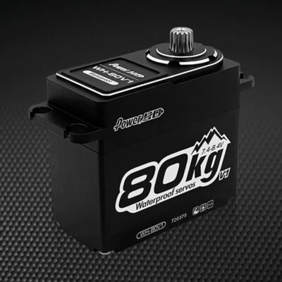 POWER HD WH-80V1 80KG High Torque 1111.0 oz / 0.16 Steel Gear 1/5th-1/6th Servo - Image 1 of 4