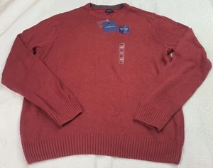 Croft & Barrow Sweater Mens XXL Crew Neck Long Sleeve Cherry Red Knit - Picture 1 of 9