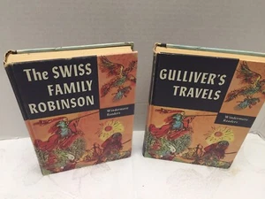 Windermere Book Readers Lot(2) Swiss Family Robinson/Gulliver’s Travels Hardcove - Picture 1 of 12