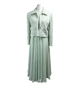 Ronald Joyce Anlass Kleidung 2-teiliges Hochzeitsoutfit Größe 14 Salbeigrün - Bild 1 von 10