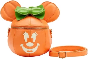Borsa a tracolla Loungefly Minnie Mouse Glow in the Dark zucca - Foto 1 di 7
