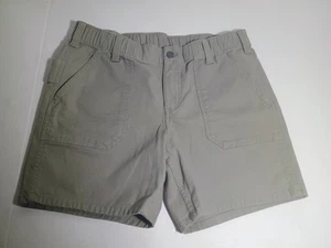womens Carhartt work wear shorts size 10 relaxed fit light beige greenish - Picture 1 of 7