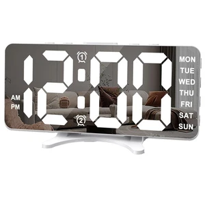 Relojes Despertadores Para Dormitorios, Reloj Despertador Digital De Escrit6006 - Foto 1 di 4